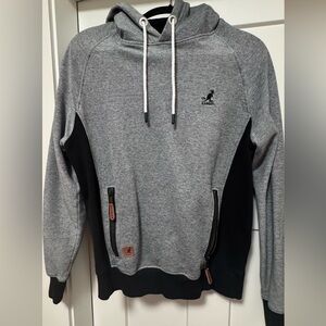 Kangol Black and Gray 100% cotton hoodie
